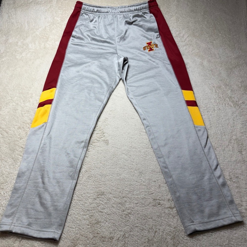 Colosseum Iowa State Cyclones Mens Large Gray Red NCAA Track Sweatpants Joggers